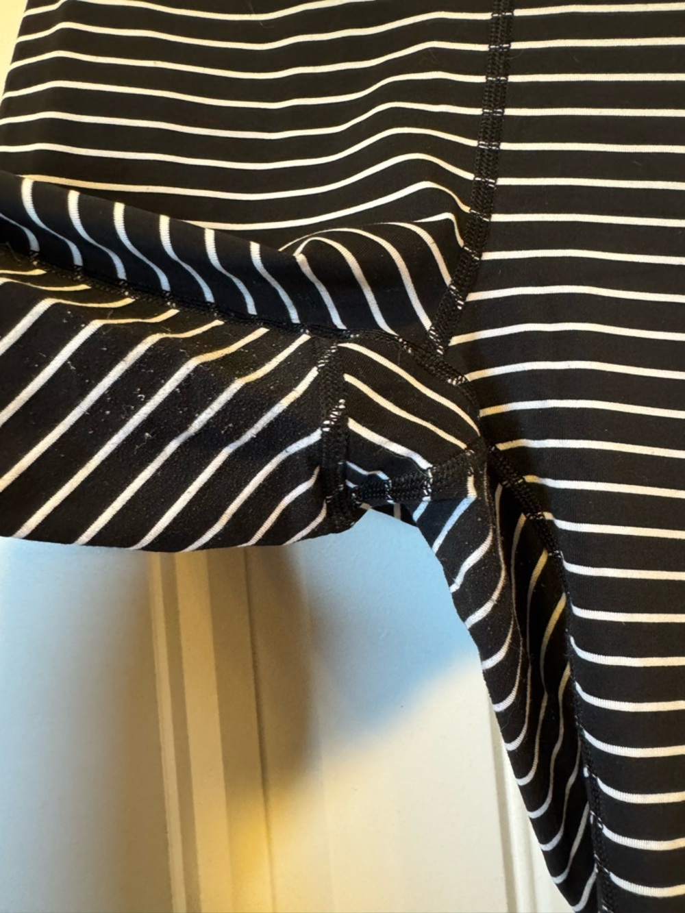 lululemon athletica Black and White Striped Full-Length Leggings - Picture 2 of 4